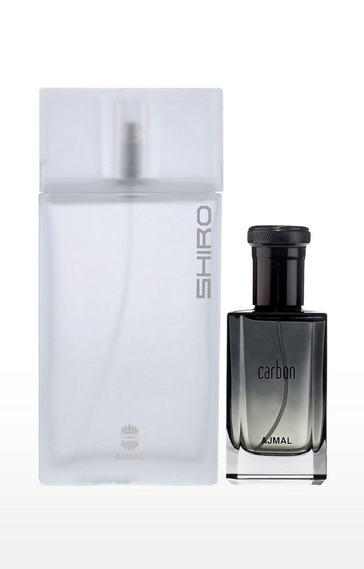Ajmal Shiro EDP Perfume 90ml for Men and Carbon EDP Perfume 100ml for Men