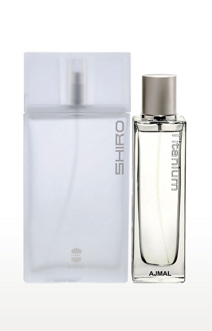 Ajmal Shiro EDP Perfume 90ml for Men and Titanium EDP Perfume 100ml for Men
