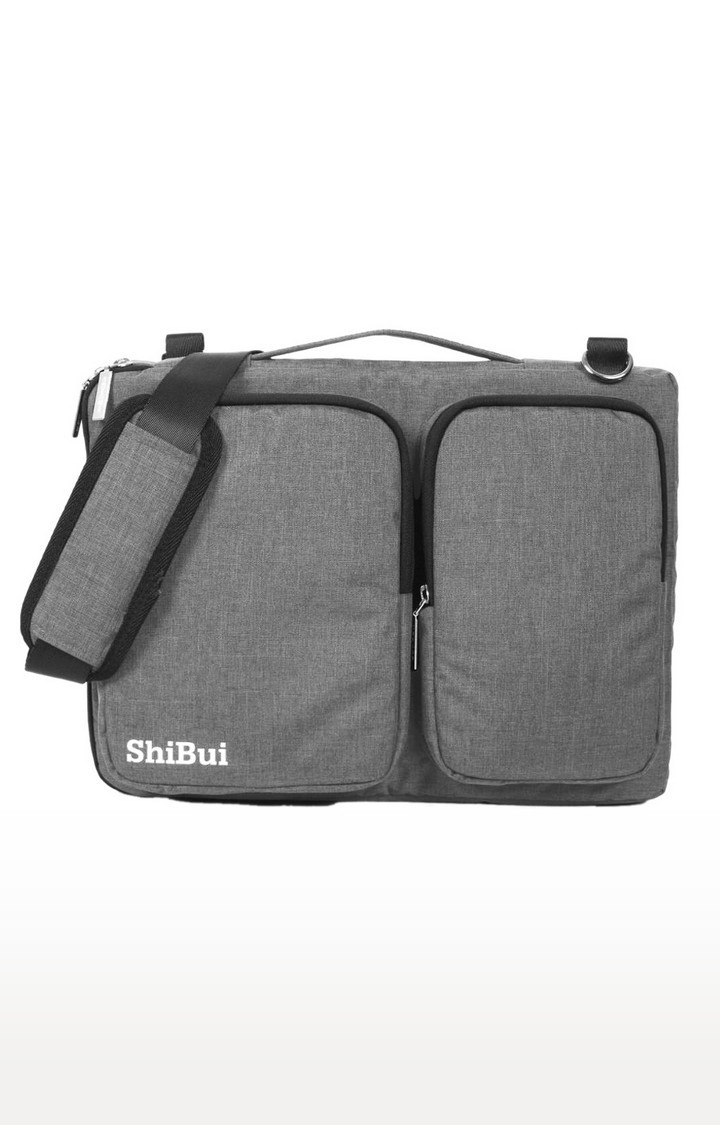 SHIBUI | Shibui Pedro Series 15.6 Inch Laptop Shoulder Bag With Ykk Zippers,Classic Lightweight Slim Portable Laptop Messenger Sleeve Case For Work/Travel. (Grey)