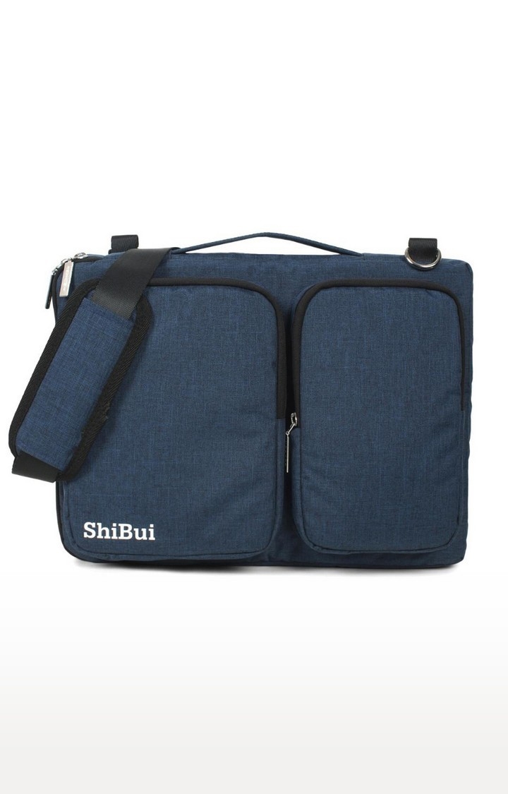 SHIBUI | Shibui Pedro Series 15.6 Inch Laptop Shoulder Bag With Ykk Zippers,Classic Lightweight Slim Portable Laptop Messenger Sleeve Case For Work/Travel. (Navy)