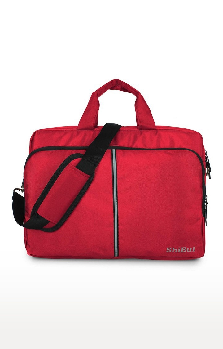SHIBUI | Shibui Tojo Series Polyester Carry Upto 15.6Inch Cross Over Shoulder Messenger Bag With Detachable Straps And Laptop Compartment (Red)