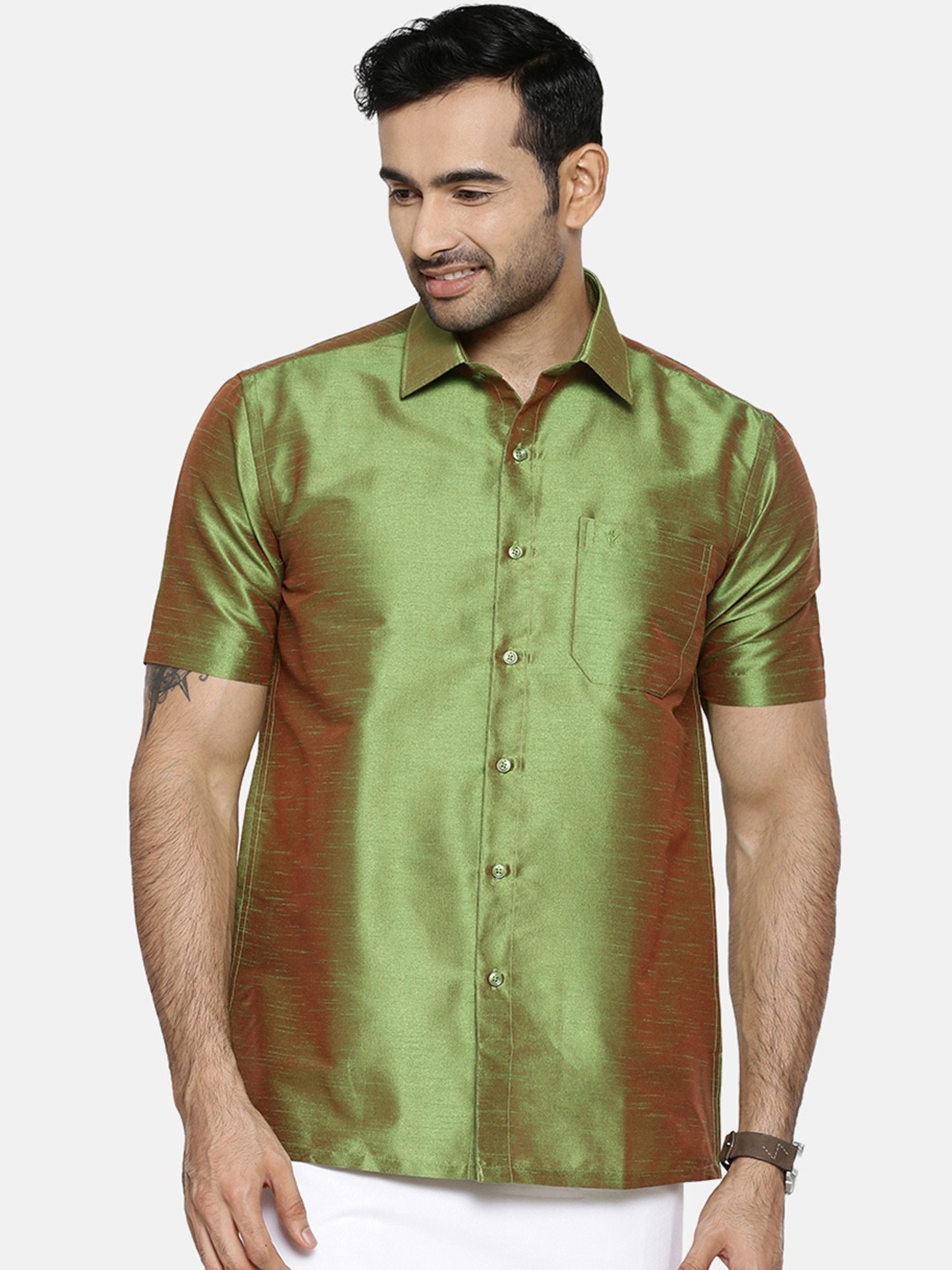 Ramraj | Ramraj Cotton Men's Solid Fancy Shirt