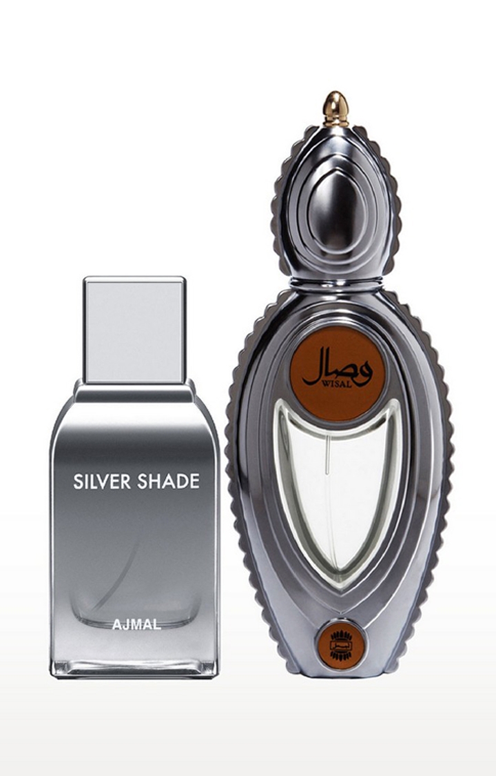 Ajmal | Ajmal Silver Shade EDP Perfume 100ml for Men and Wisal EDP Musky Perfume 50ml for Women