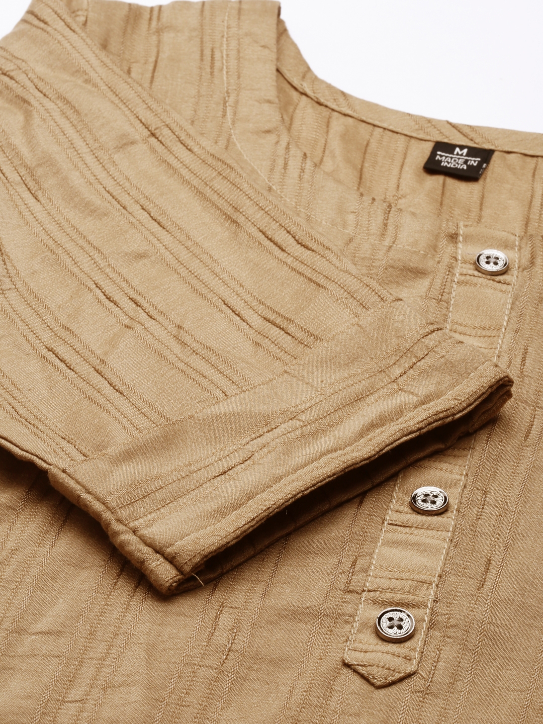 Women's Brown Polyester Solid Comfort Fit Kurtas