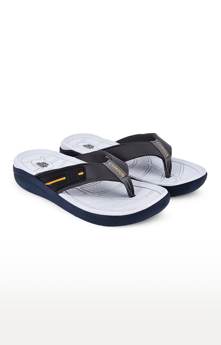 Campus Shoes | Men's Grey Synthetic Slippers