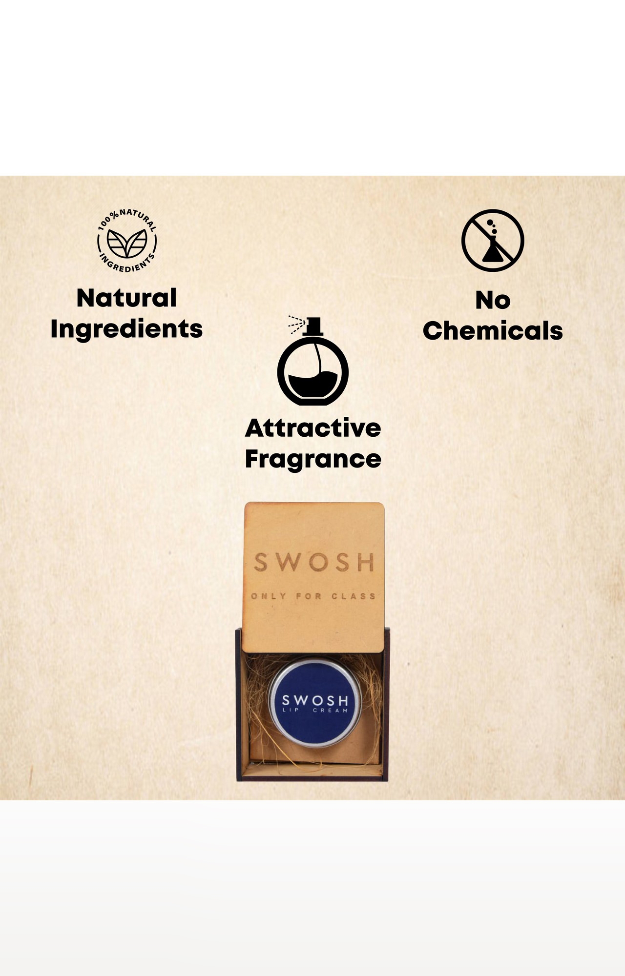 Swosh Organic Lip Cream For Lightening & Brightening Dark Lips For Men & Women, 15 G With Natural Extract, Clove Oil, Lavender Oil, Lemon Grass Oil Lip Cream