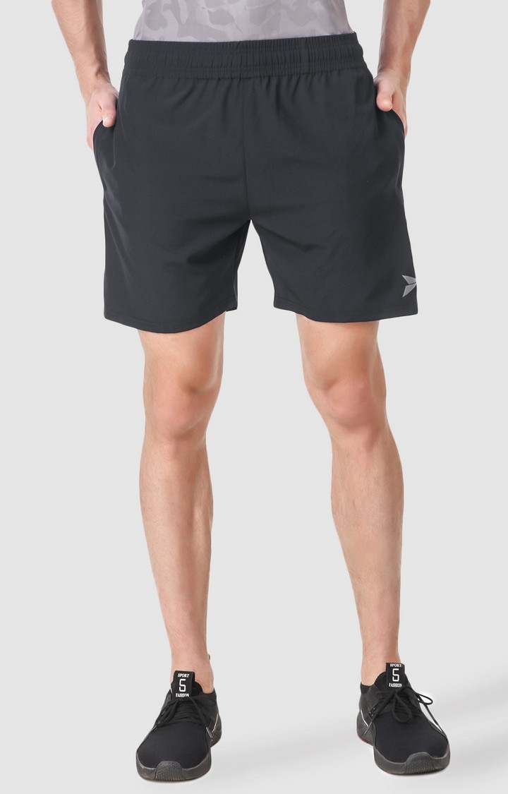 Fitinc N.S Lycra Grey Shorts for Men with Zipper Pockets