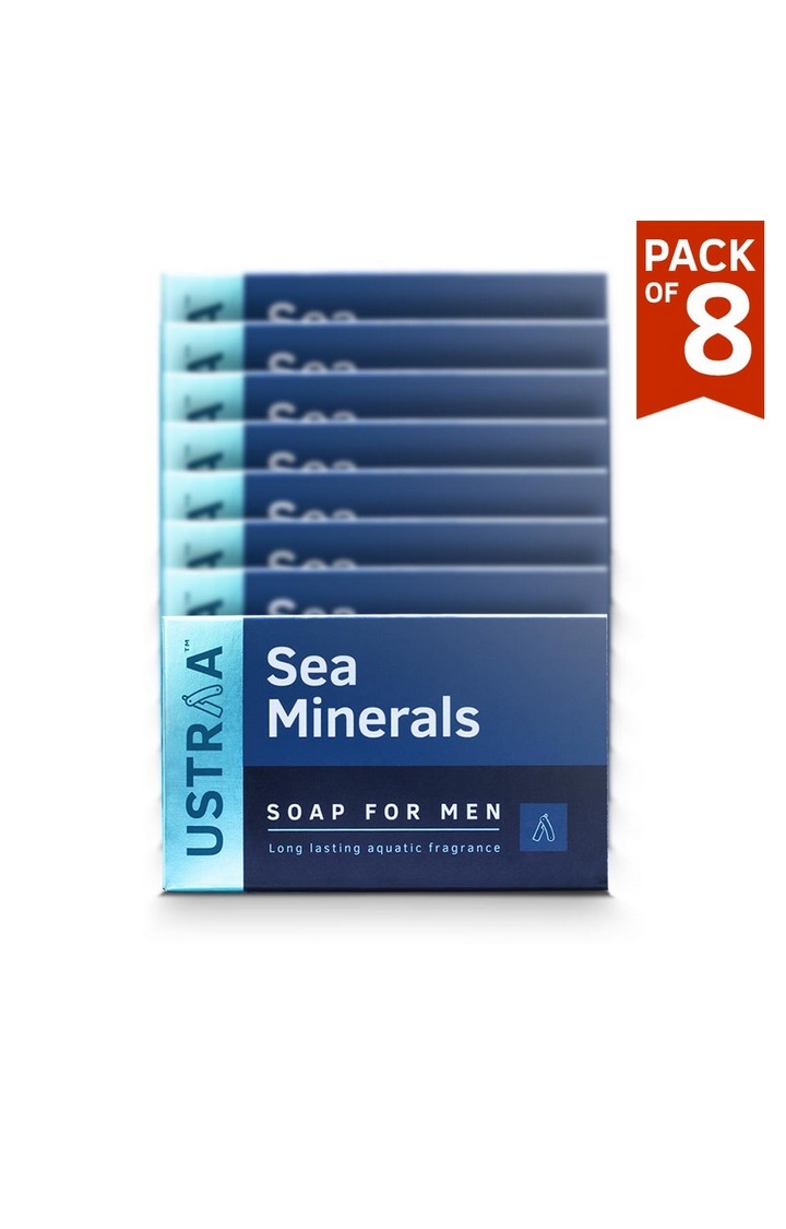 Ustraa | Ustraa Soap-Sea Minerals-100g (Pack Of 8)