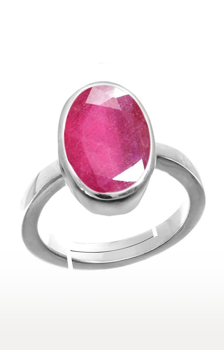 55Carat | Pink Silver Plated Ruby Rings