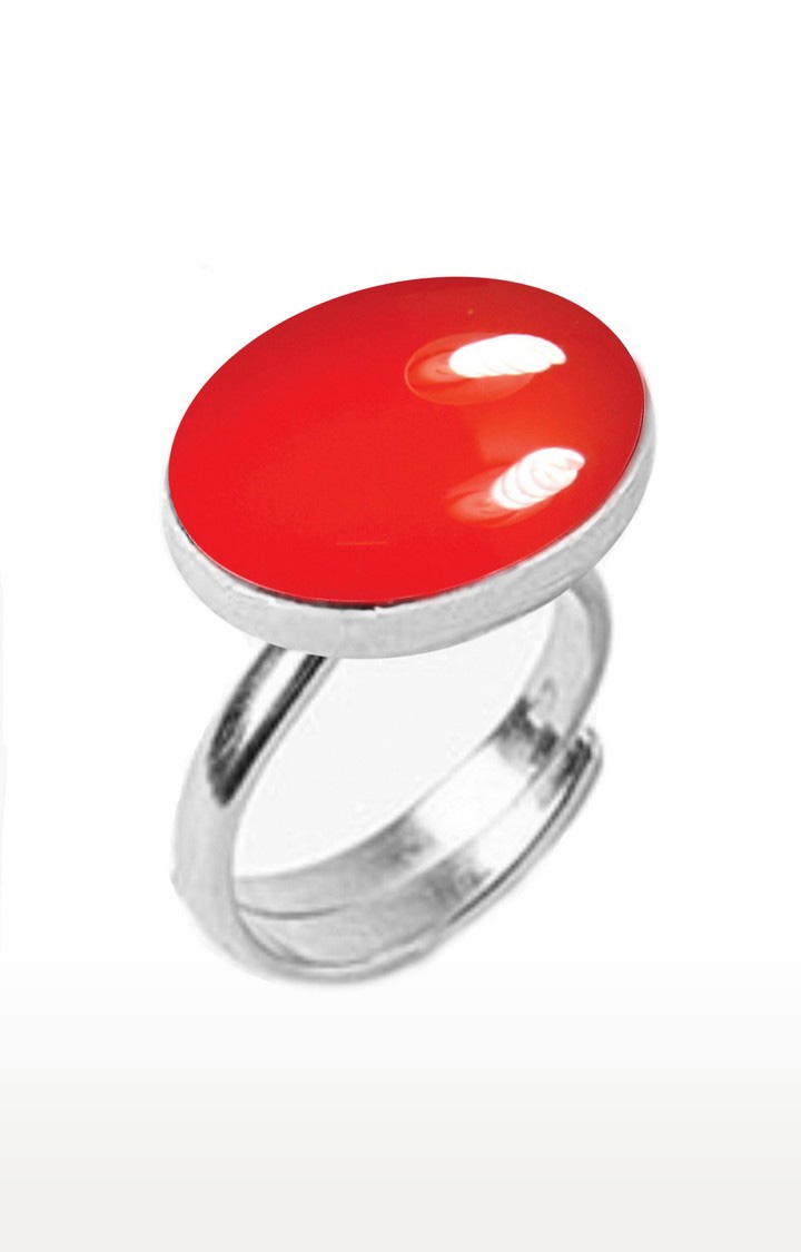 55Carat | Red Silver Plated Carnelian Rings