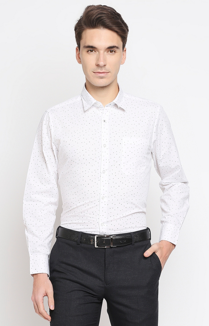 SOLEMIO | Solemio Cotton Regular Fit Button Down Shirt for Men - White