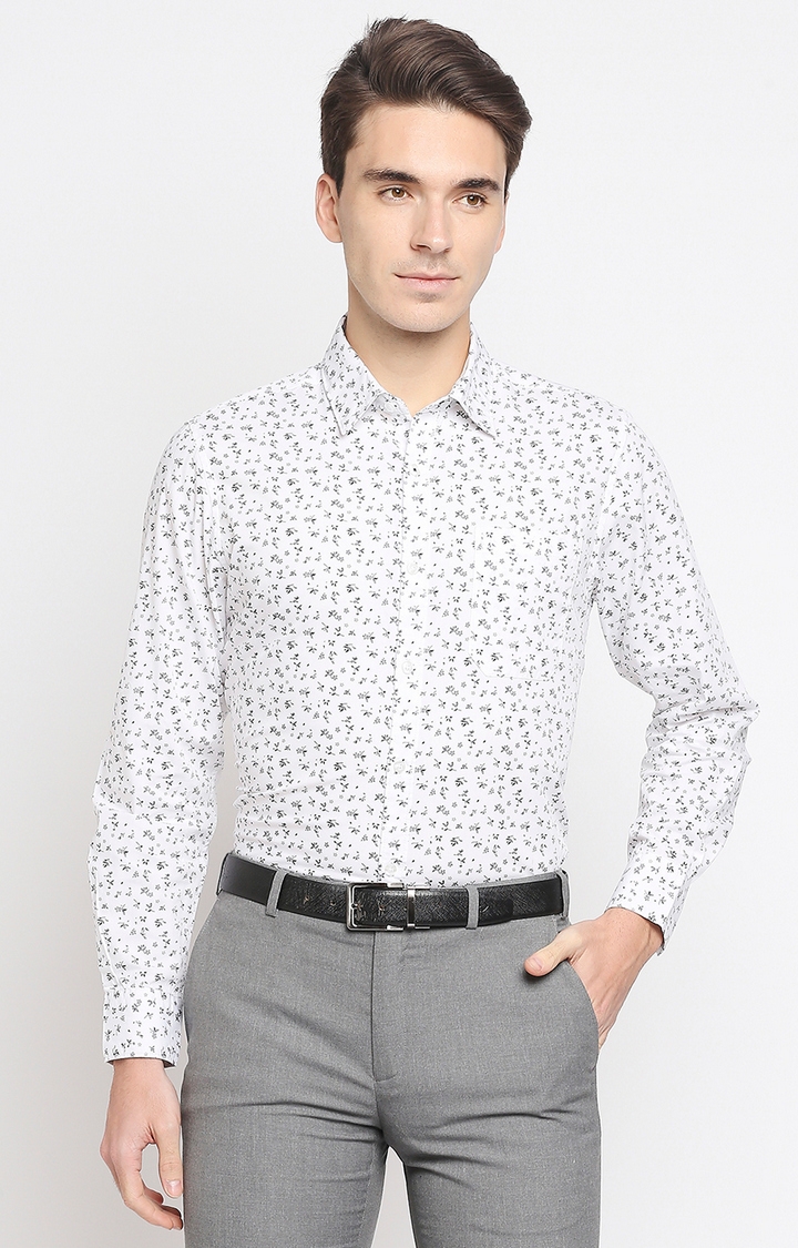 SOLEMIO | Solemio Cotton Regular Fit Button Down Shirt for Men - White