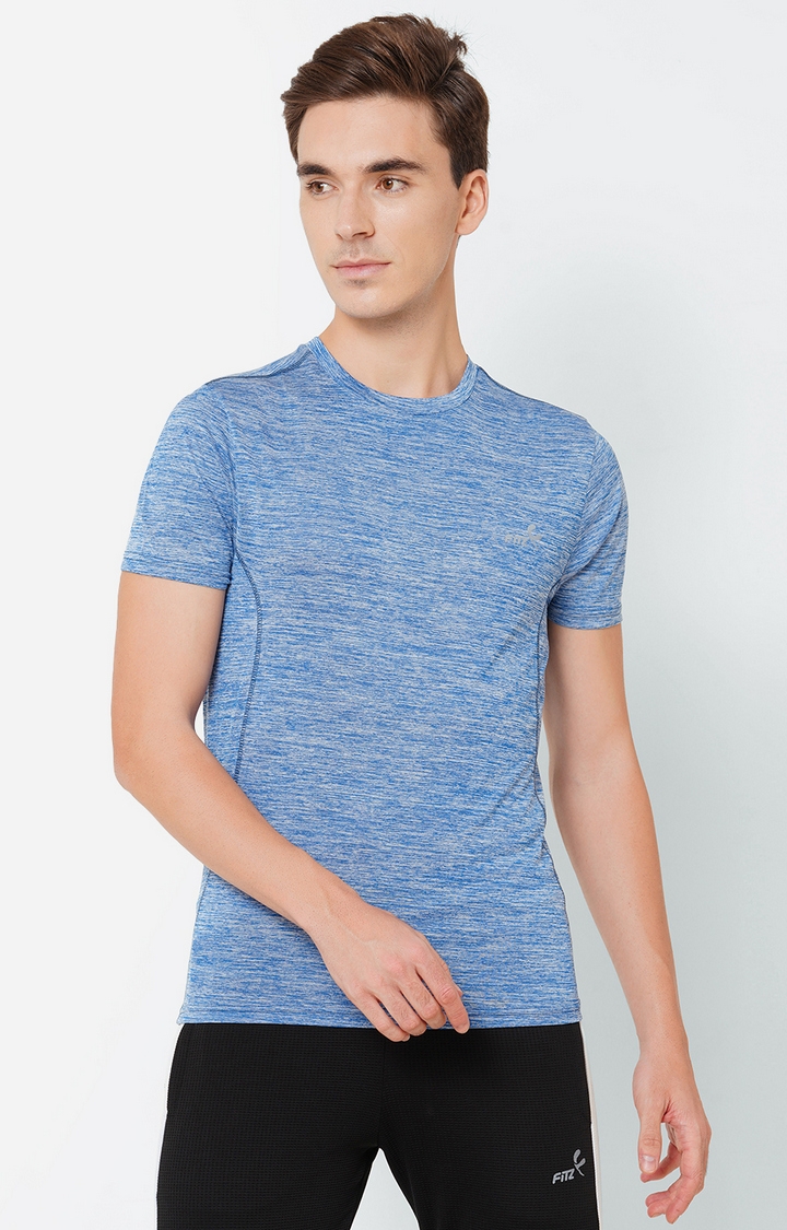 FITZ | Fitz 100% Polyester Regular Fit Short Sleeves Round Neck T-Shirt For Men