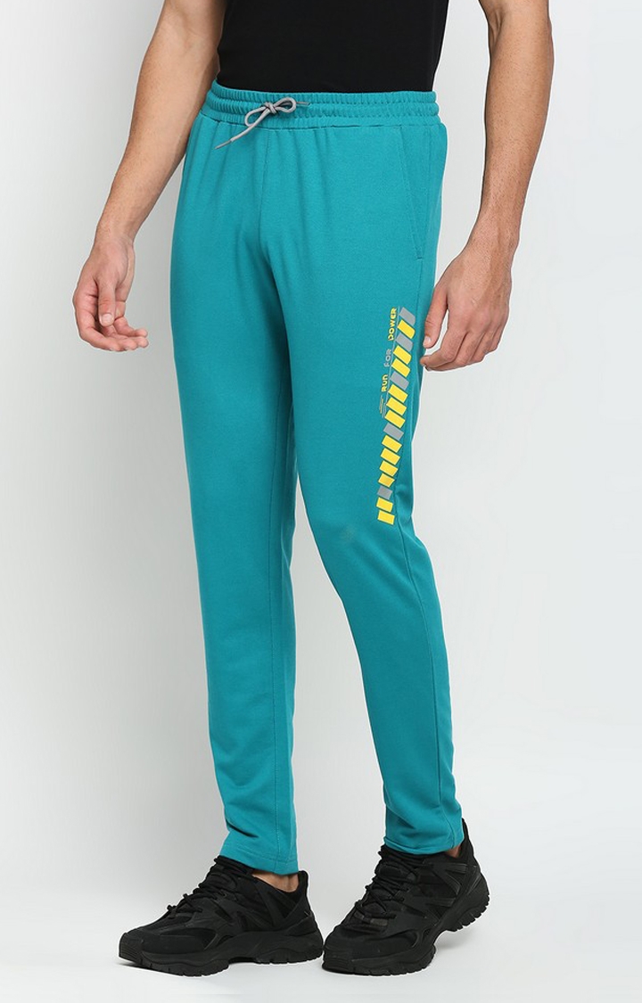 Men's Solid Blue Trackpant
