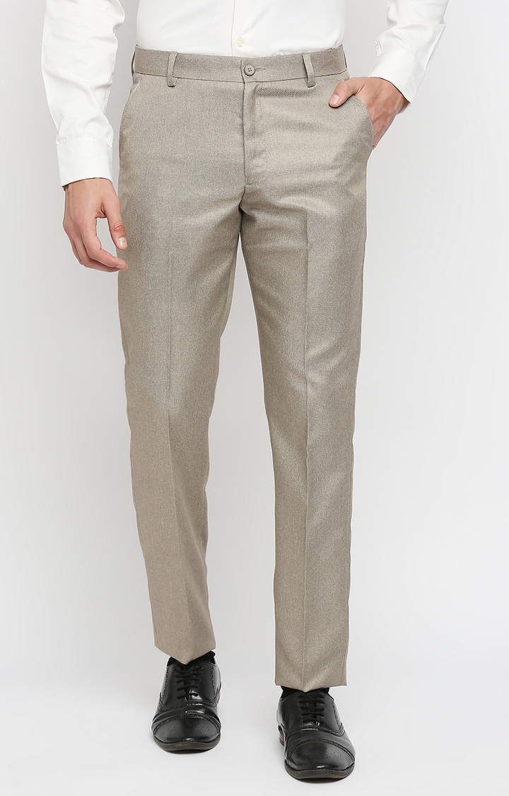 SOLEMIO | Solemio Polyester Regular Fit Formal Trousers For Men
