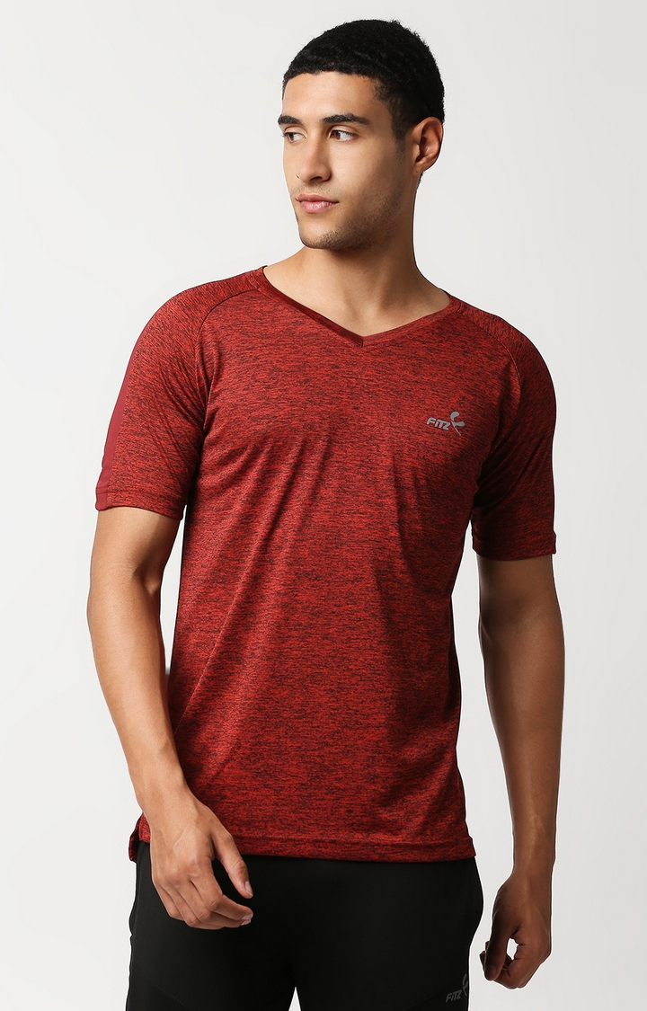 FITZ | Fitz 100% Polyester Slim Fit V-Neck T Shirt For Men