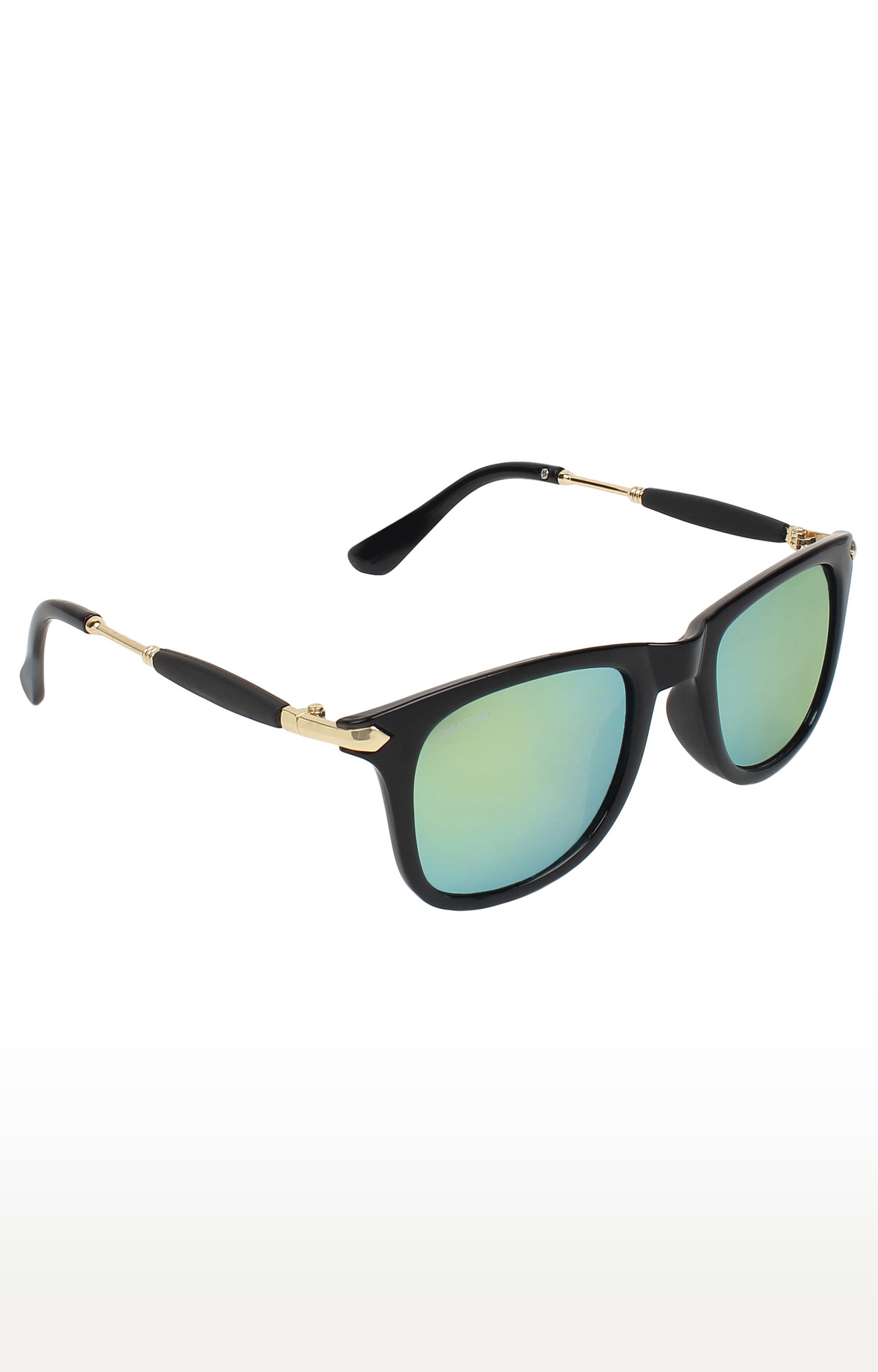 CREATURE | CREATURE Stylish Metal Finish UV Protected Unisex Sunglasses (Lens-Yellow|Frame-Black)
