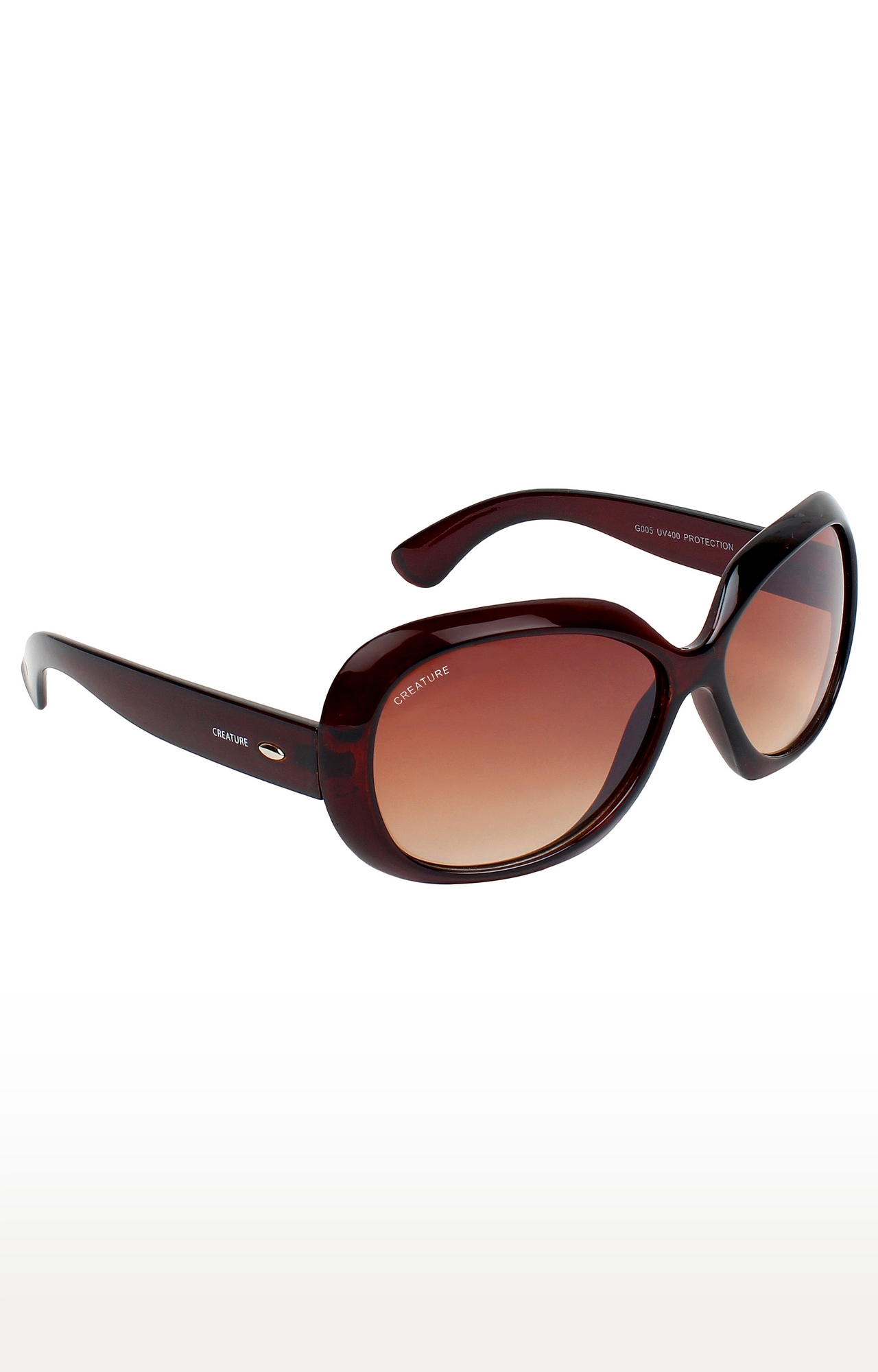 CREATURE | CREATURE Gaga Over Sized Sunglasses For Women (Lens-Brown|Frame-Brown)