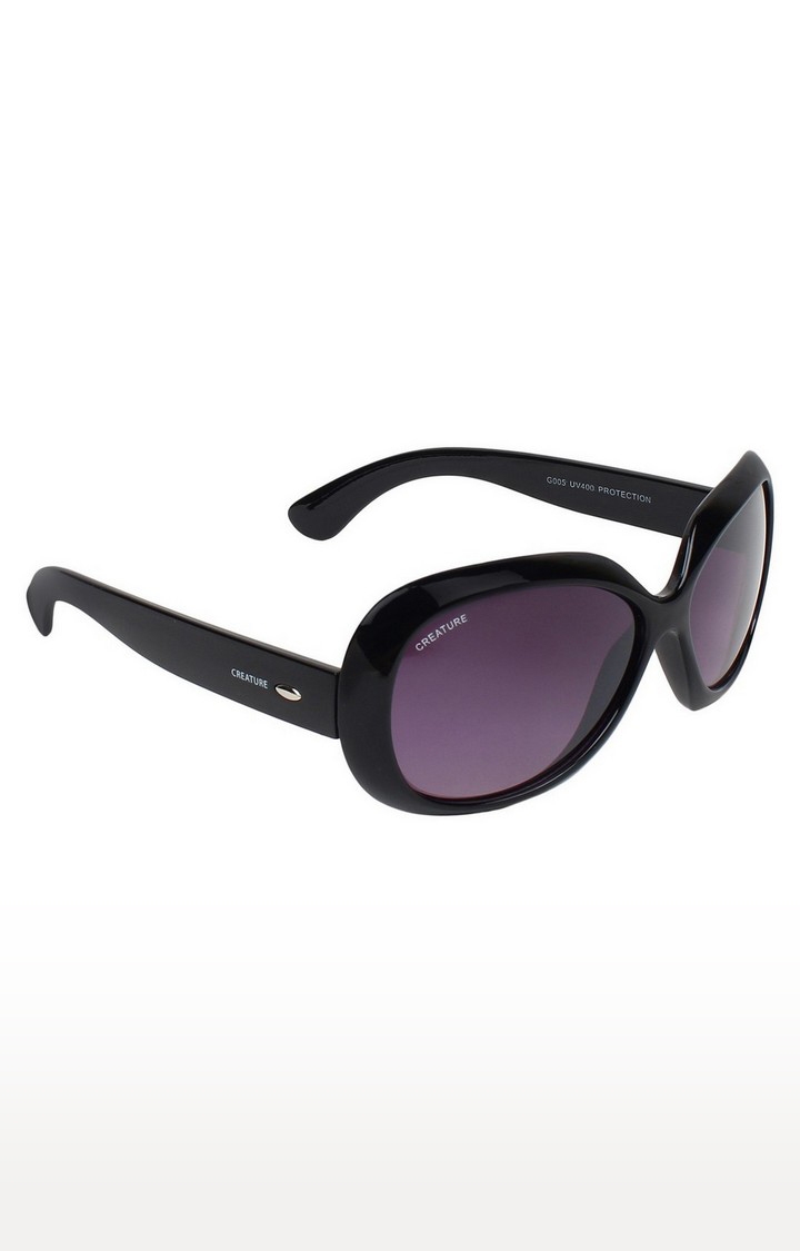 CREATURE | Creature Purple UV Protected Lens Women Oversized Sunglasses - SUN-040