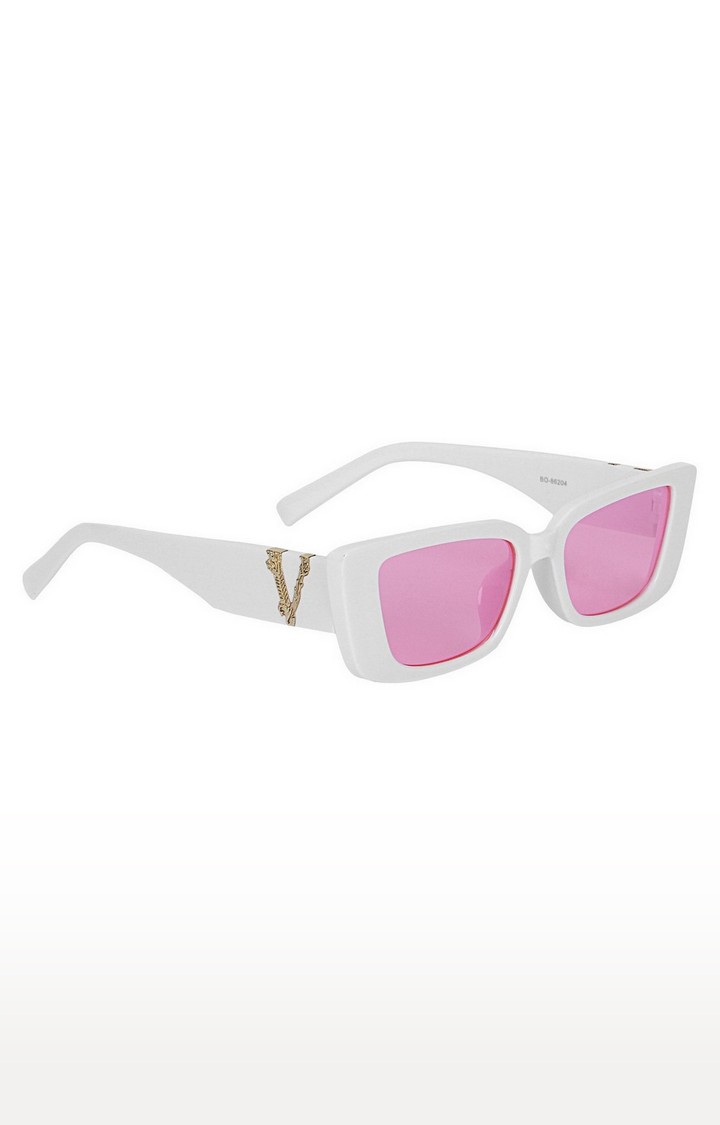 CREATURE | Creature Pink UV Protected Lens Women Cateye Sunglasses - SUN-063-PNK-WHT