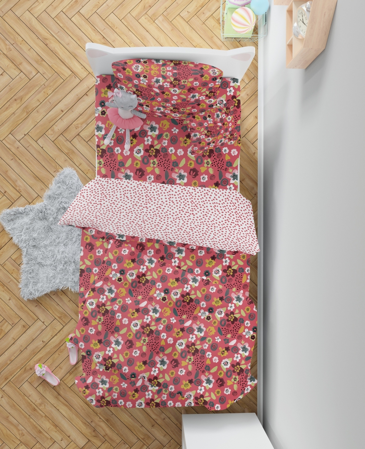 SWAAS | Petal Princess 100% Cotton Antimicrobial Kids Bedsheet Set