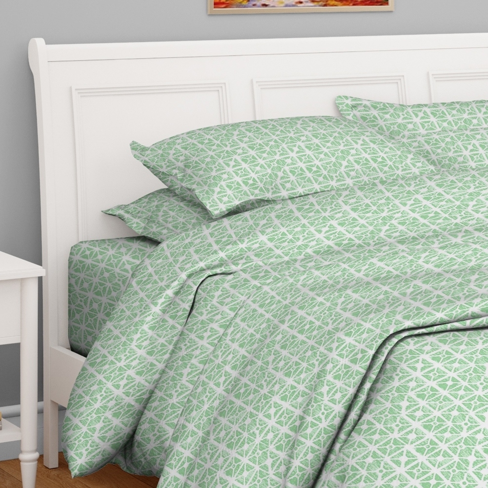 SWAAS | Antimicrobial 100% Cotton Majestic Grid Bedsheet Set