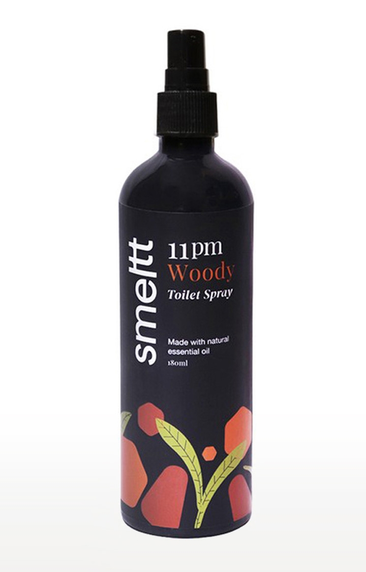 Smeltt | Smeltt 11 pm Woody Toilet Spray, Pre-Poo Spray, Bathroom air freshener with Essential Oils- 180 ML