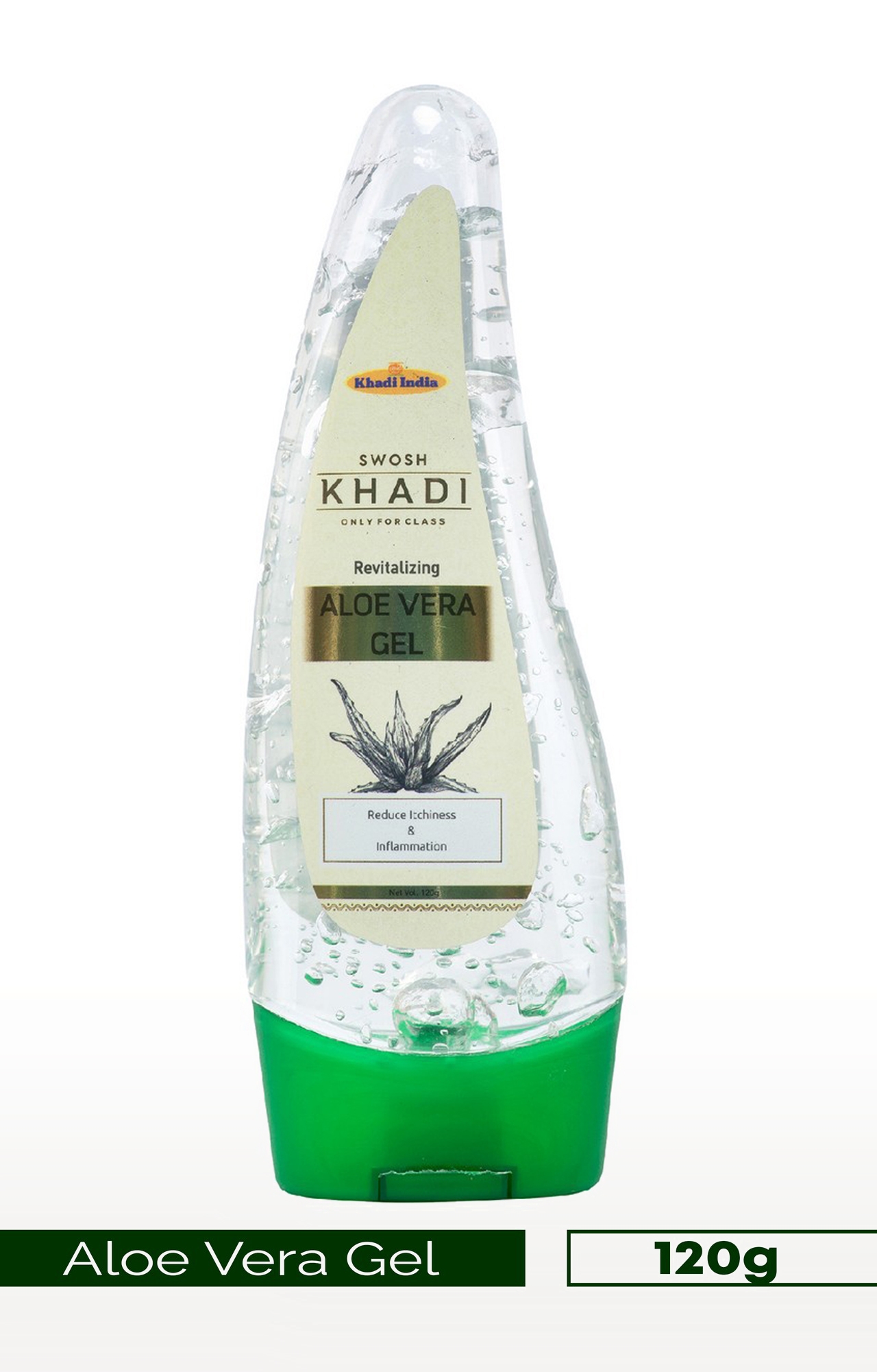 SWOSH | Swosh Khadi Aloe Vera Gel With 100% Pure Aloe From Freshly Cut Aloe Plant (120 Gram) |Aloe Vera Facial Massage Gel