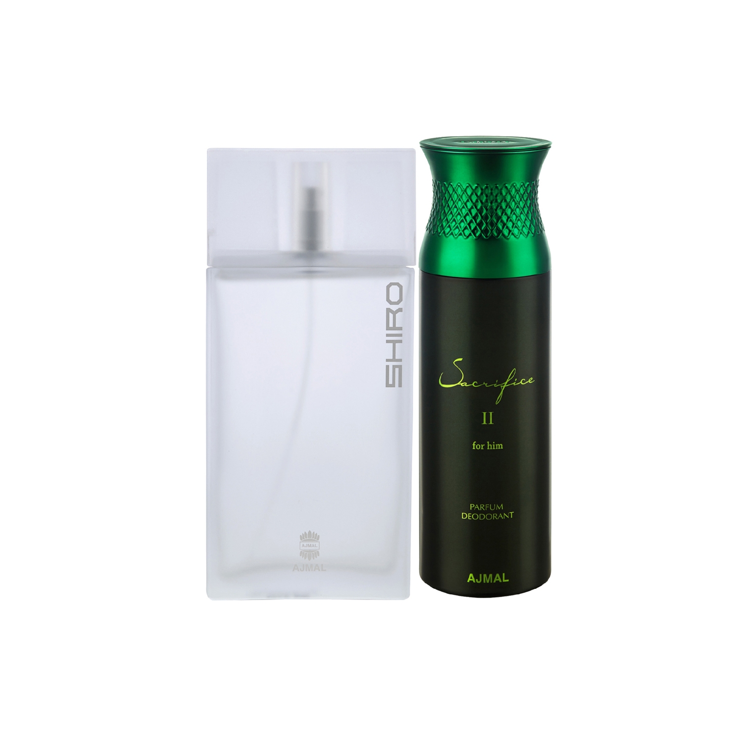 Ajmal | Ajmal  Shiro EDP Citrus Spicy Perfume 90ml for Men and Sacrifice II for Him Deodorant Fruity Aromatic Fragrance 200ml for Men+ 2 Parfum Testers FREE