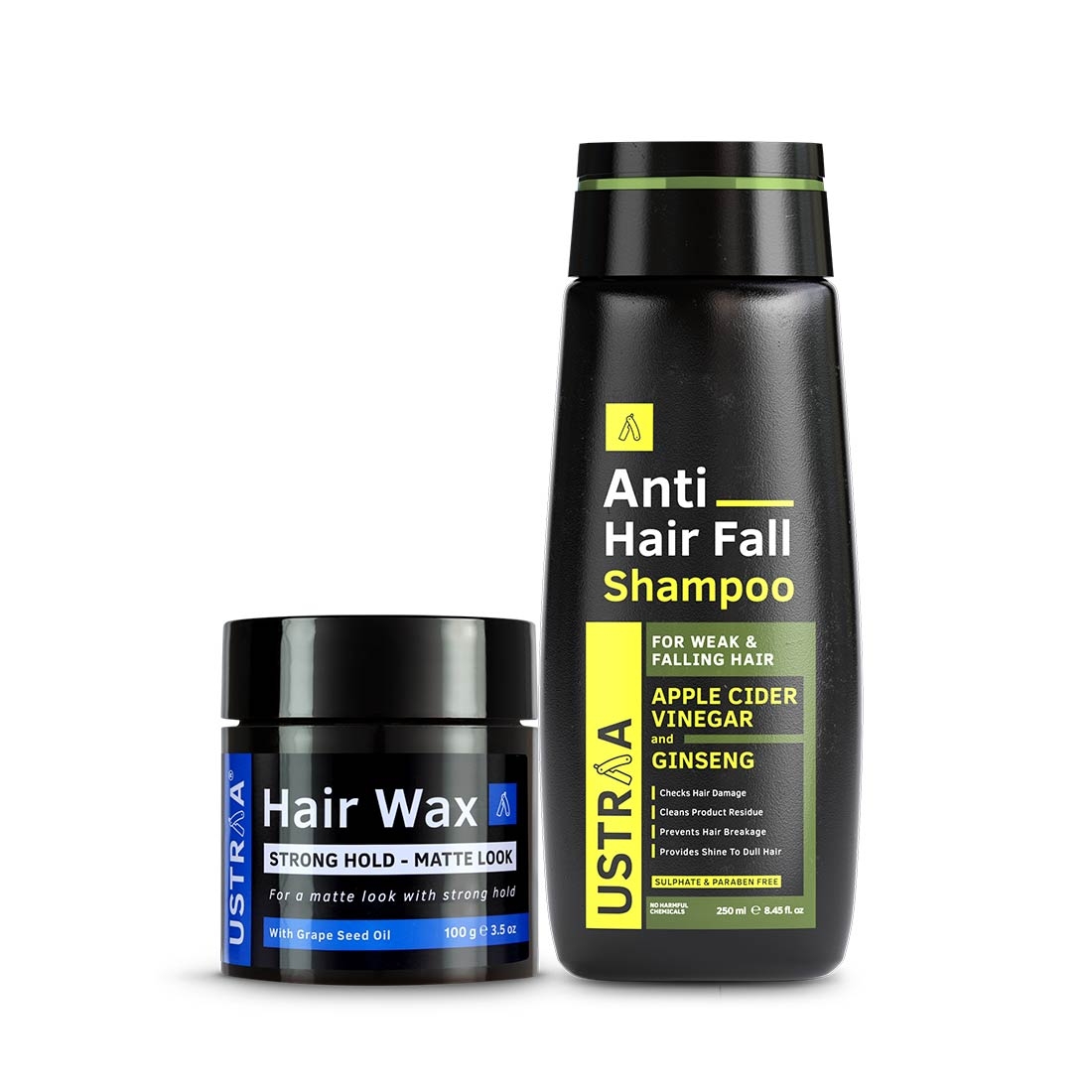 Ustraa Hair Wax Matte Look 100 g & Anti Hair Fall Shampoo 250 ml