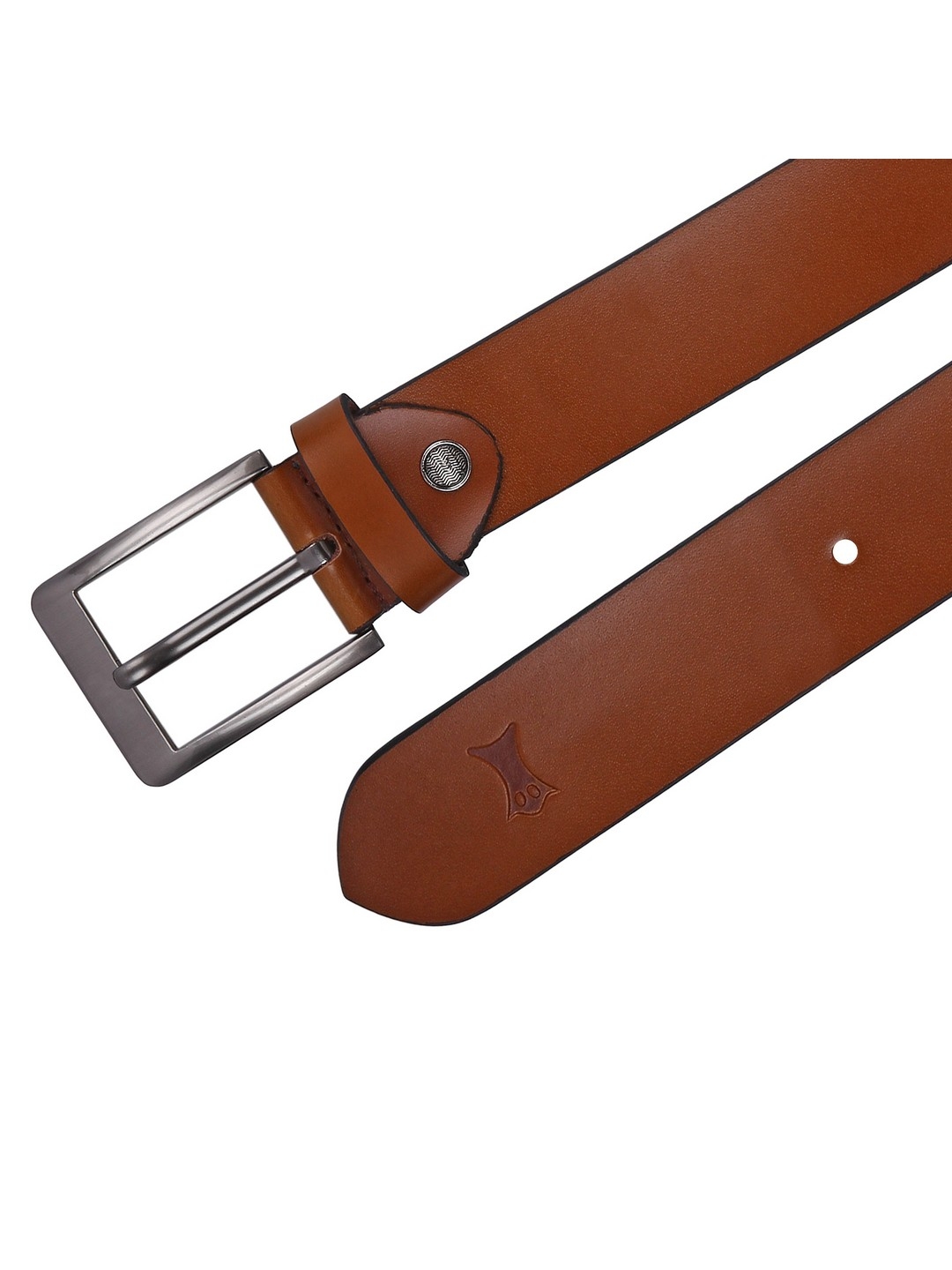 CREATURE | Creature Plain Solid Formal/Casual Tan Genuine Leather Belts For Men 3