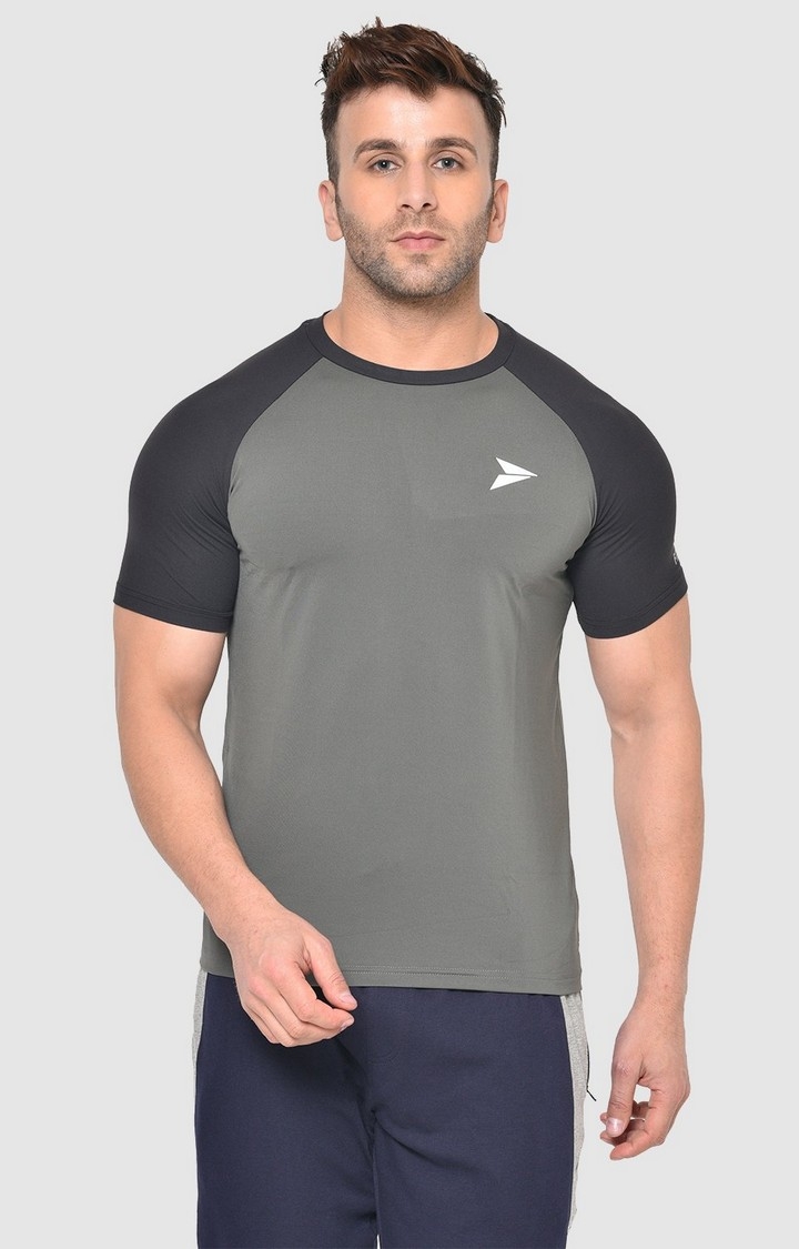 Fitinc Grey Active Sports Tees for Workout & Casual Wear