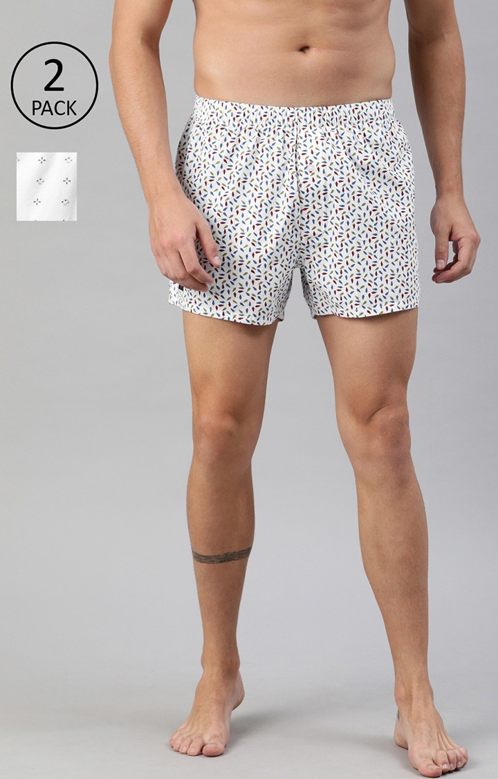 The Bear House | Men's Printed Woven Boxers (Pack of 2)