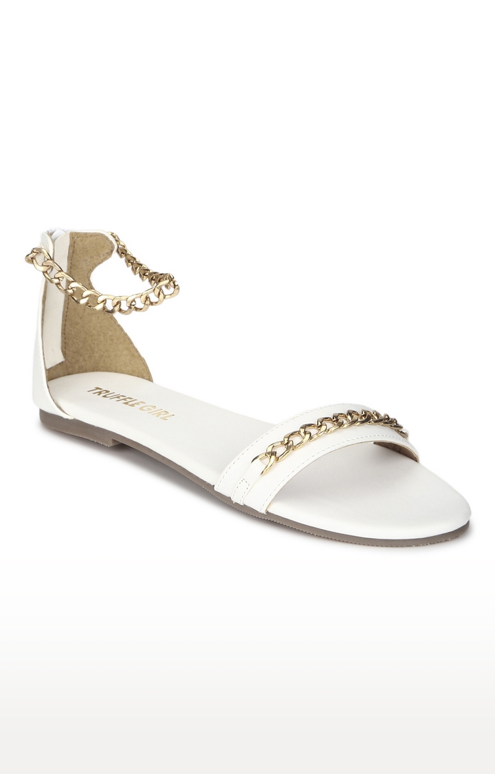 Truffle Collection | White Sandals