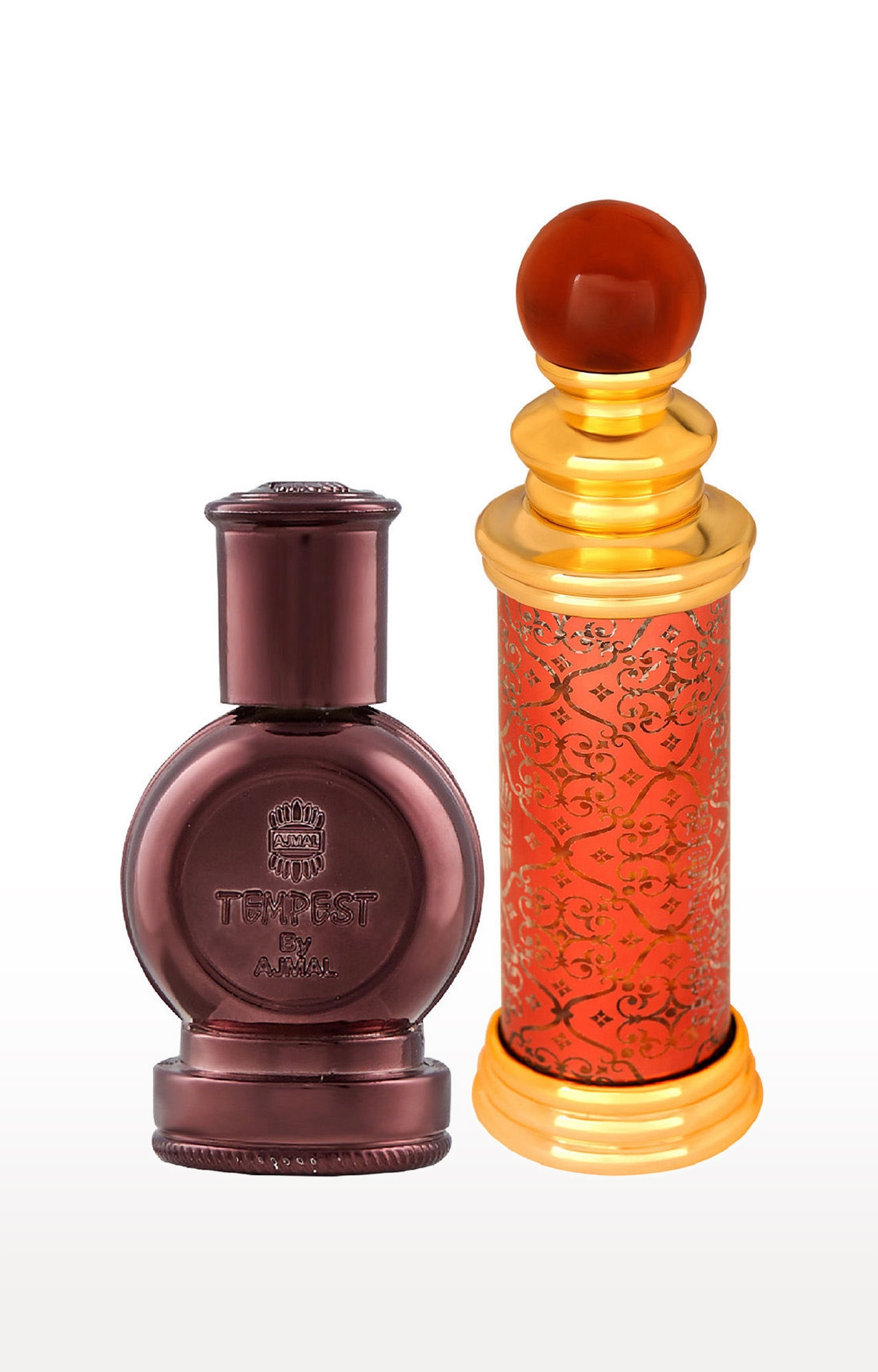 Ajmal | Ajmal Tempest Concentrated Perfume Oil Floral Alcohol-free Attar 12ml for Unisex and Classic Oud Concentrated Perfume Oil Woody Oudh Alcohol-free Attar 10ml for Unisex + 2 Parfum Testers FREE