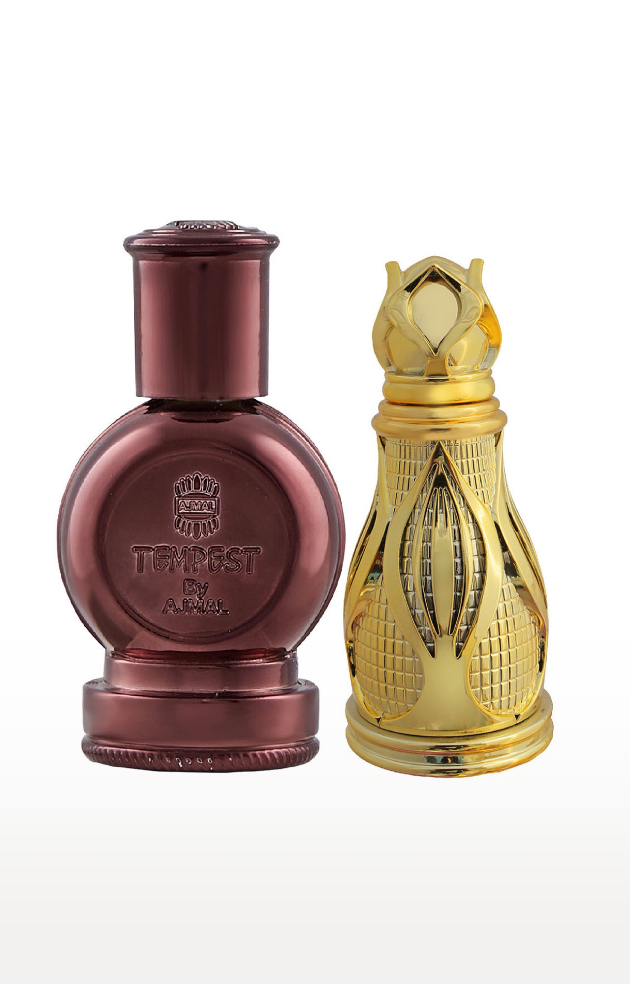 Ajmal | Ajmal Tempest Concentrated Perfume Oil Floral Alcohol-free Attar 12ml for Unisex and Khofooq Concentrated Perfume Oil Woody Oudhy Alcohol-free Attar 18ml for Unisex + 2 Parfum Testers FREE