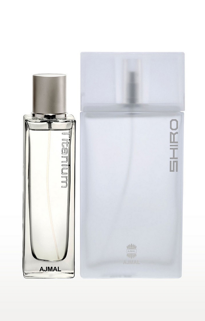 Ajmal Titanium EDP Perfume 100ml for Men and Shiro EDP Perfume 90ml for Men