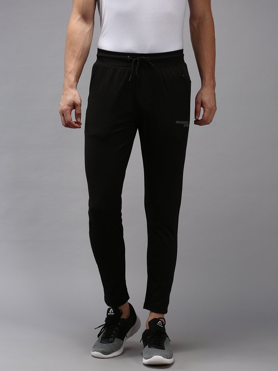Showoff | SHOWOFF Men's Black Regular Fit Solid Track Pants