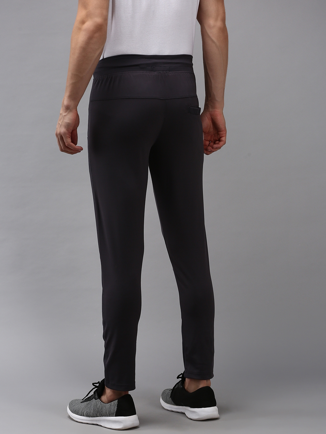 SHOWOFF Men's Grey Regular Fit Solid Track Pants