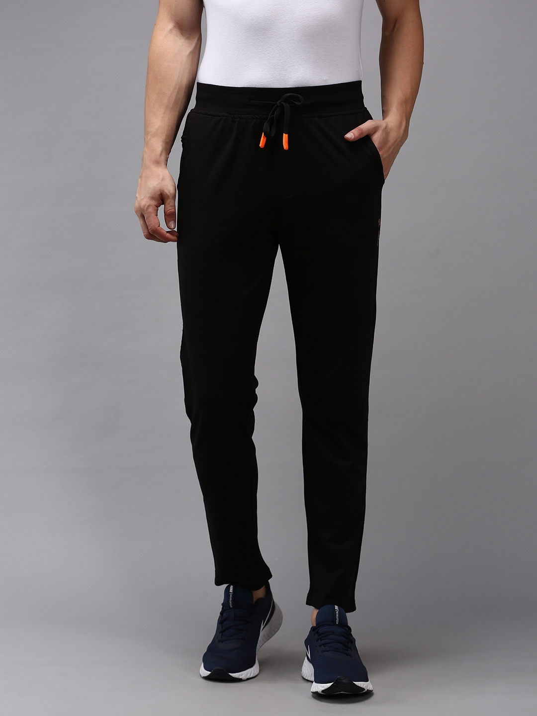 SHOWOFF Men's Black Regular Fit Solid Track Pants