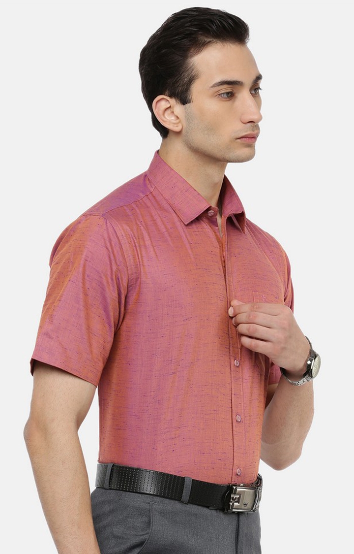 Pink Solid Formal Shirts