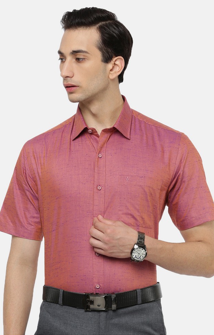 Ramraj | Pink Solid Formal Shirts