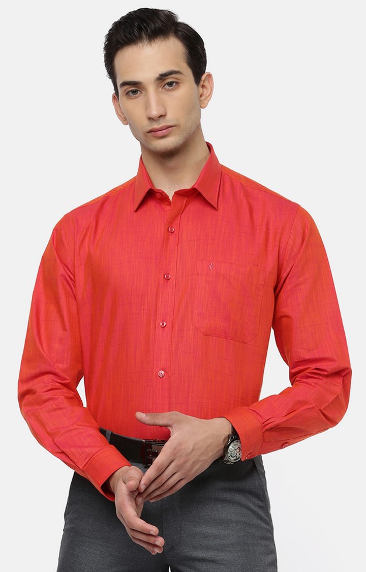 Ramraj | Red Solid Formal Shirts