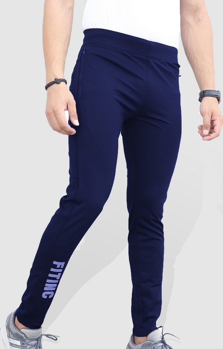 Fitinc Slim Fit Airforce Track Pant for Gym & Yoga with Zipper Pockets