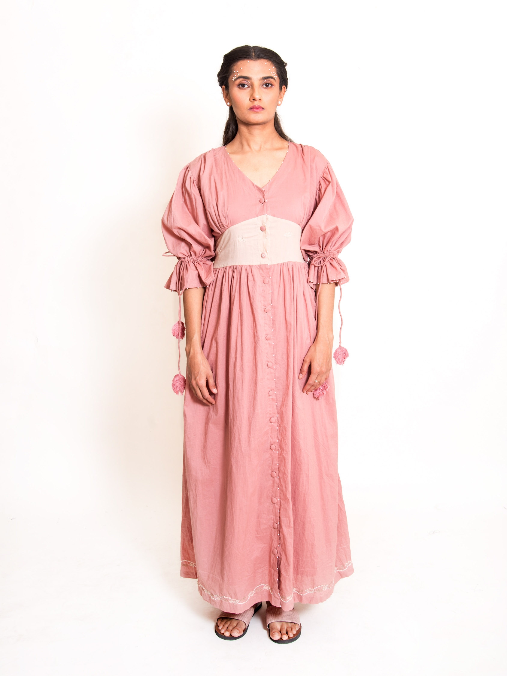 OurDve | OurDve Cotton Maxi Dress - Turt Dress - Onion Pink