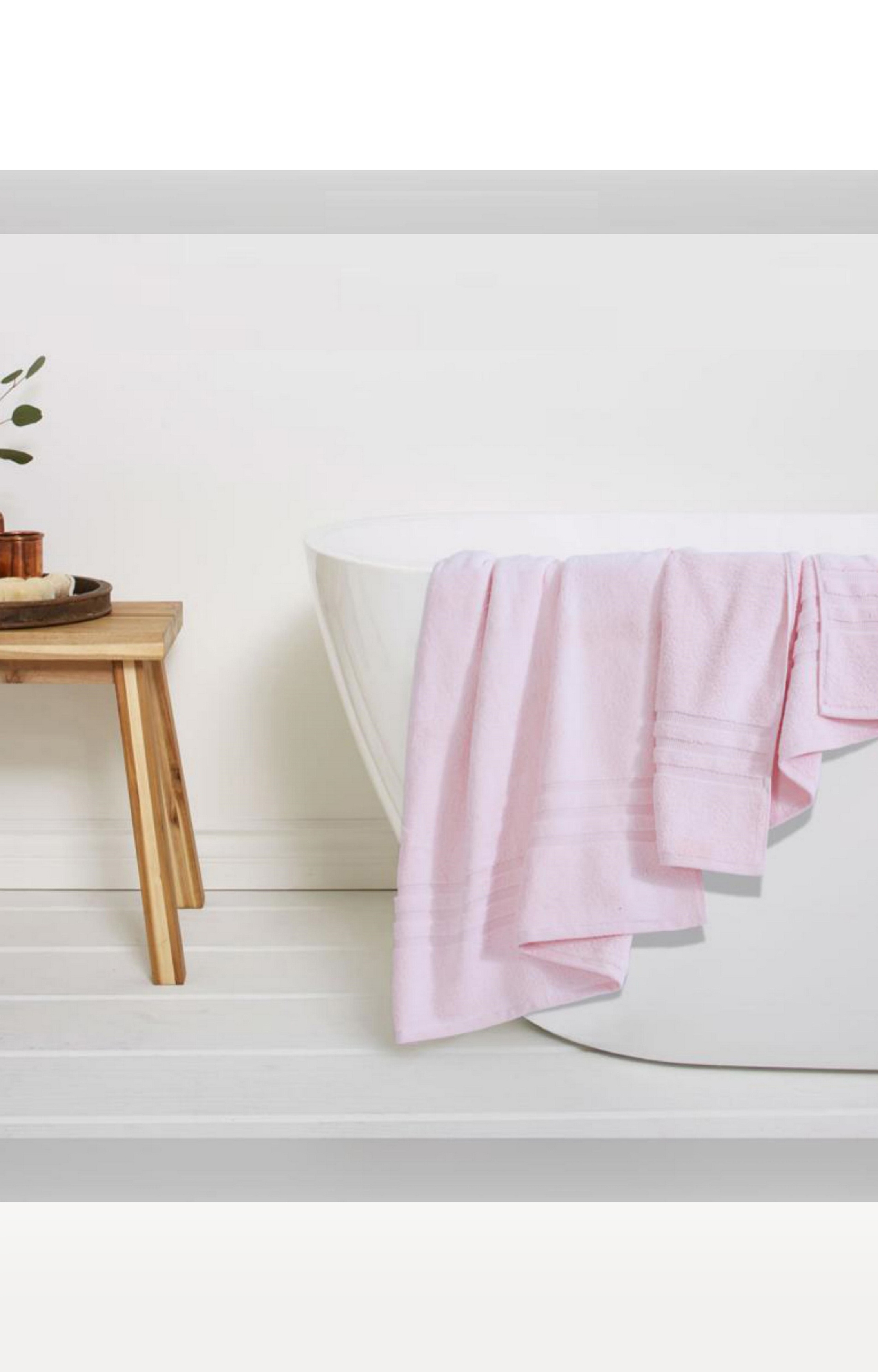 Sita Fabrics | Sita Fabrics Premium Cotton Super Soft Zero Twist Yarn Very Airy 600 GSM Bath Towel - Pink