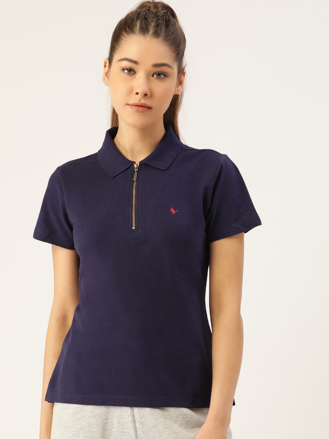 Am Swan | Premium Cotton Solid Half Sleeve Polo T-Shirts