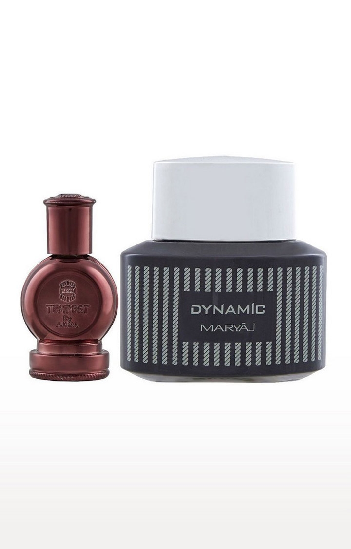 Ajmal Tempest Concentrated Perfume Oil Alcohol-free Attar 12ml for Unisex and Maryaj Dynamic Eau De Parfum Perfume 100ml for Men