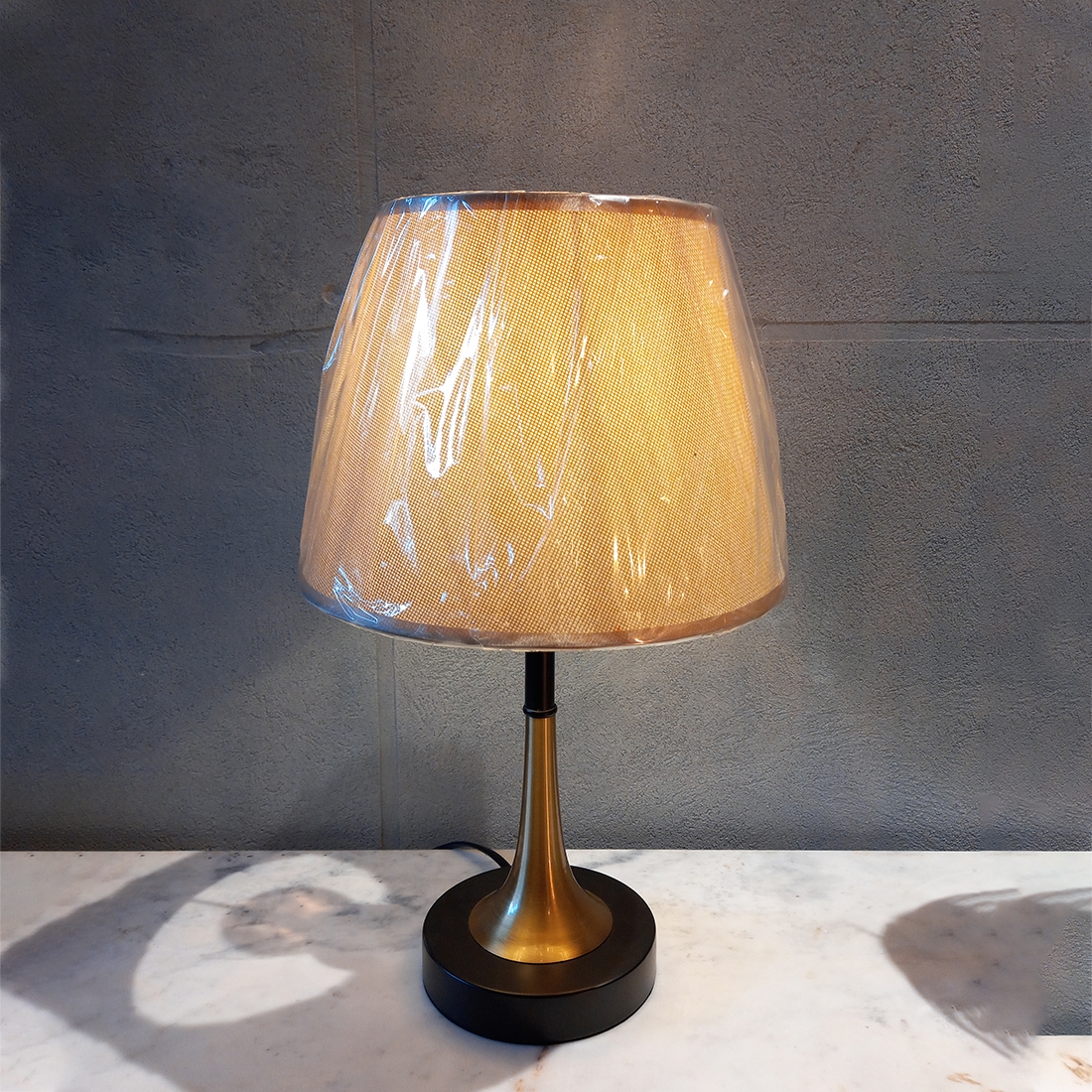 Order Happiness | Black and Golden Decorative Table Lamp