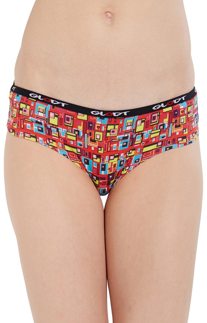 GLODT | Red Bamboozled Print Pima Cotton Hipster Panties